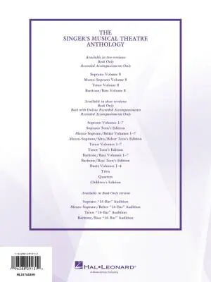 The Singer\'s Musical Theatre Anthology Volume 8 - Soprano Voice/Piano - Book