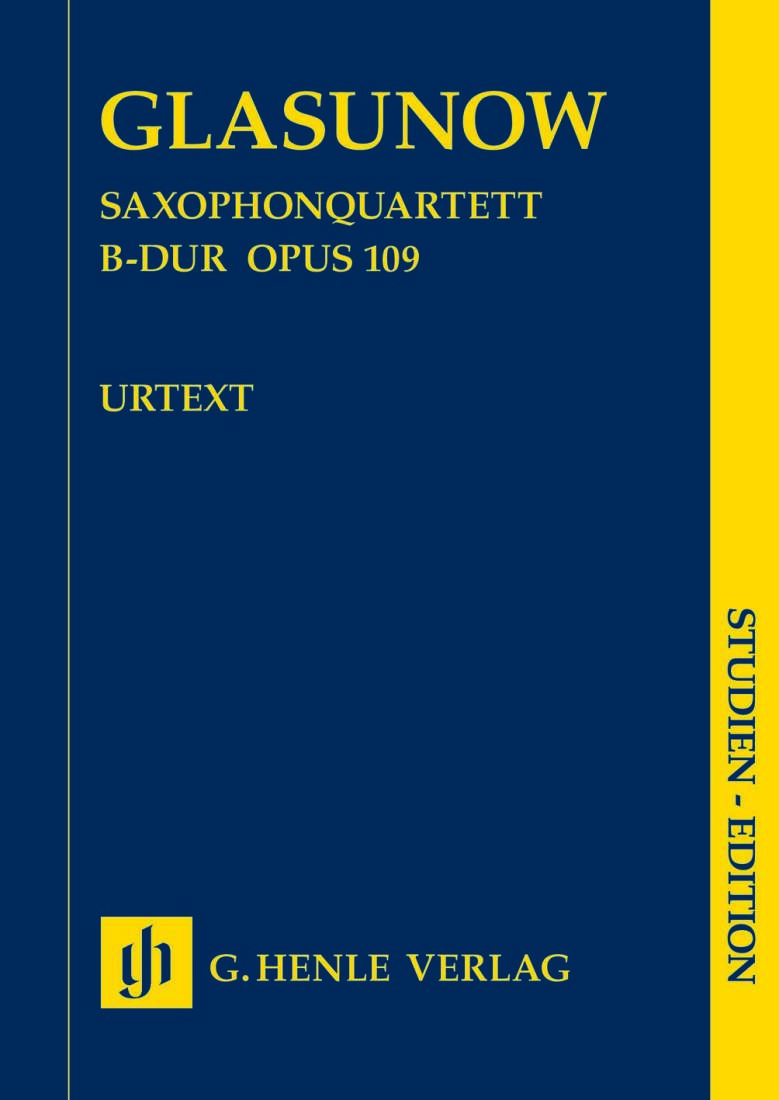 Saxophone Quartet B Flat Major, Op. 109 - Glazunov - Study Score
