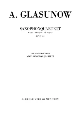 Saxophone Quartet B Flat Major, Op. 109 - Glazunov - Study Score