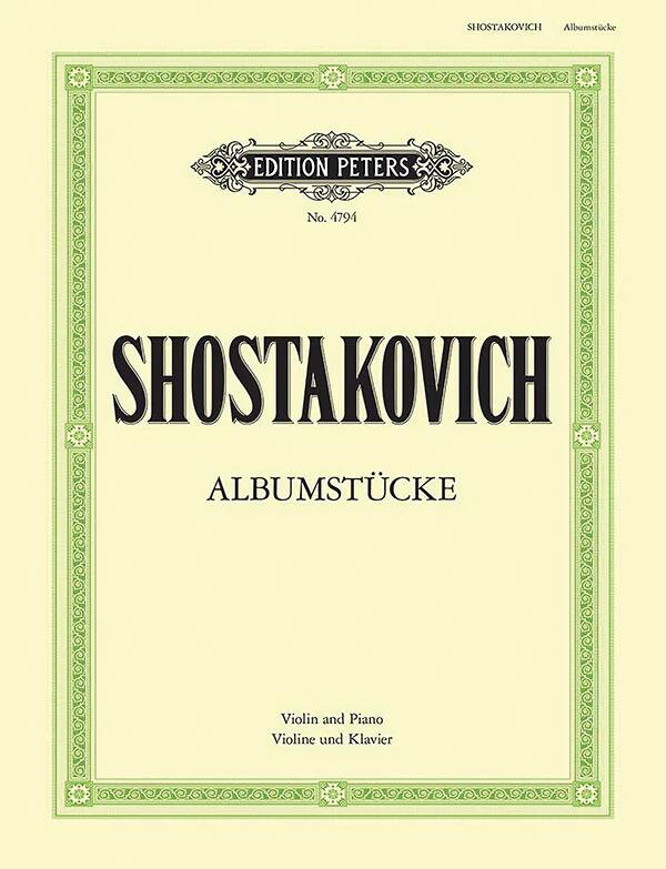 Album Pieces - Shostakovich - Violin/Piano - Book