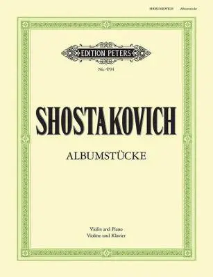 C.F. Peters Corporation - Album Pieces - Shostakovich - Violin/Piano - Book