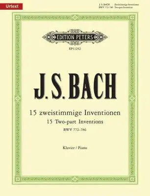 C.F. Peters Corporation - 15 Two-Part Inventions, BWV. 772-786 - Bach/Bartels - Piano - Book