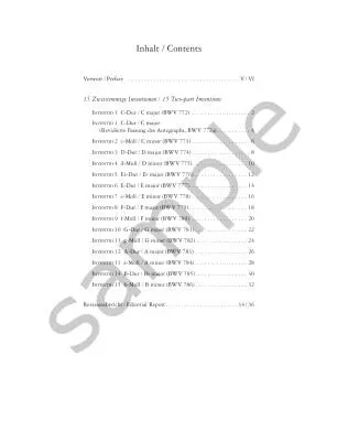 15 Two-Part Inventions, BWV. 772-786 - Bach/Bartels - Piano - Book