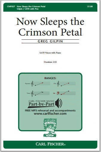 Now Sleeps the Crimson Petal (gilpin) Satb Accomp