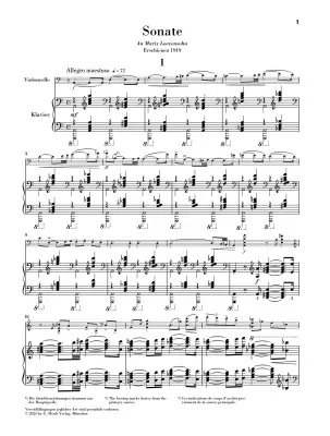 Cello Sonata - Bosmans/Pernpeintner - Cello/Piano - Sheet