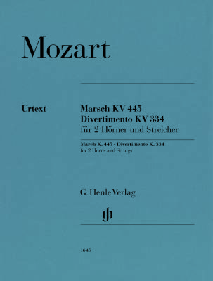G. Henle Verlag - March K. 445 and Divertimento K. 334 - Mozart/Loy - Chamber Ensemble