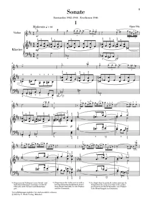 Sonata No. 2 in D major, Op. 94a - Prokofiev - Violin/Piano - Sheet