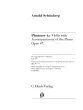 Phantasy Op. 47 - Schoenberg/Fess - Violin/Piano - Sheet