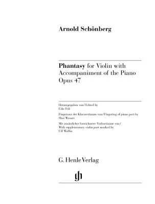 Phantasy Op. 47 - Schoenberg/Fess - Violin/Piano - Sheet