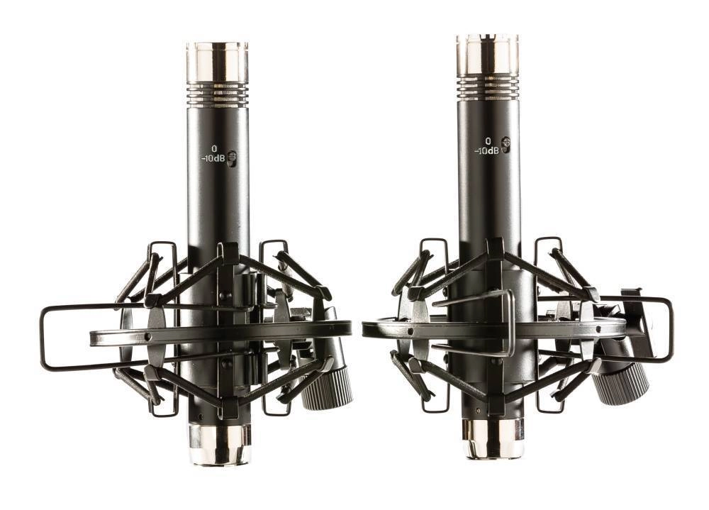 Matched Pencil Mics - Black/Chrome