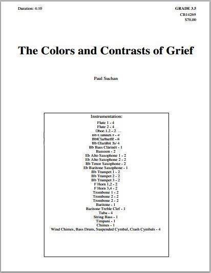The Colors And Contrasts Of Grief - Suchan - Concert Band - Gr. 3.5