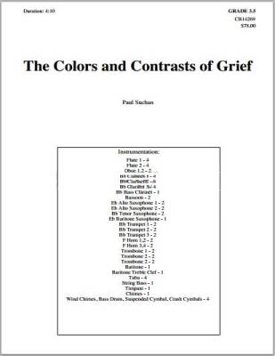 Eighth Note Publications - The Colors And Contrasts Of Grief - Suchan - Concert Band - Gr. 3.5