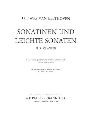 Sonatinas and Easy Sonatas - Beethoven/Hauschild/Erber - Piano - Book