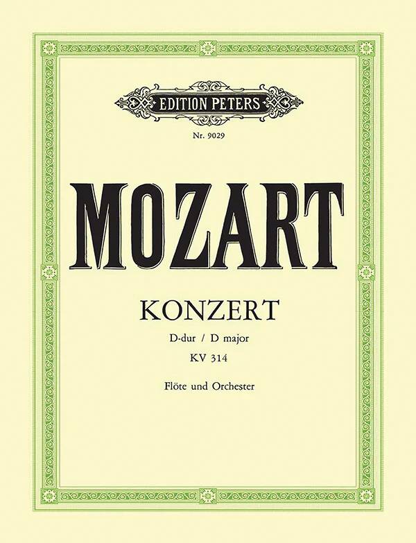 Concerto No. 2 in D, K314 (285d) - Mozart - Flute/Piano - Sheet