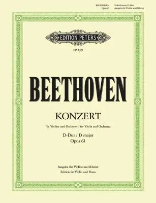 C.F. Peters Corporation - Concerto in D, Op. 61 - Beethoven/Flesch - Violin/Piano - Sheet
