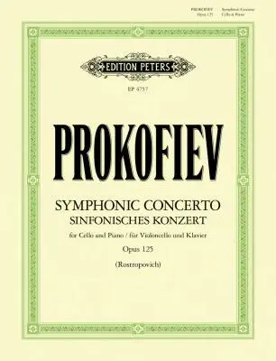 C.F. Peters Corporation - Symphonic Concerto, Op. 125 - Prokofiev/Rostropovich - Cello - Sheet