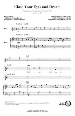 Close Your Eyes and Dream - Donnell/Strid - Choral Octavo - 2-Pt Accomapnied