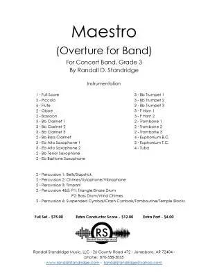 Maestro - Standridge - Concert Band - Gr. 3