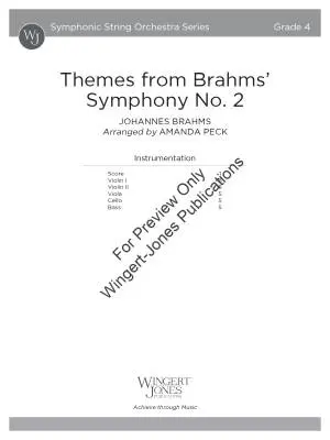Themes from Brahms\' Symphony No. 2 - Peck - String Orchestra - Gr. 4