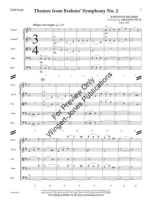 Themes from Brahms\' Symphony No. 2 - Peck - String Orchestra - Gr. 4