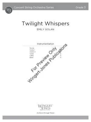 Twilight Whispers - Golan - String Orchestra - Gr. 3
