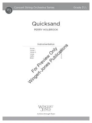 Quicksand - Holbrook - String Orchestra - Gr. 3.5