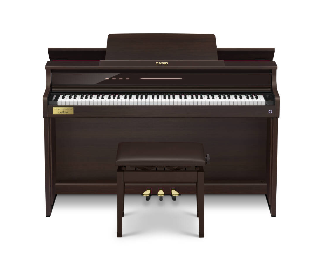 AP-750 Celviano 88-Key Digital Piano - Brown with Cabinet and Bench