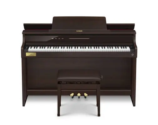 Casio - AP-750 Celviano 88-Key Digital Piano - Brown with Cabinet and Bench