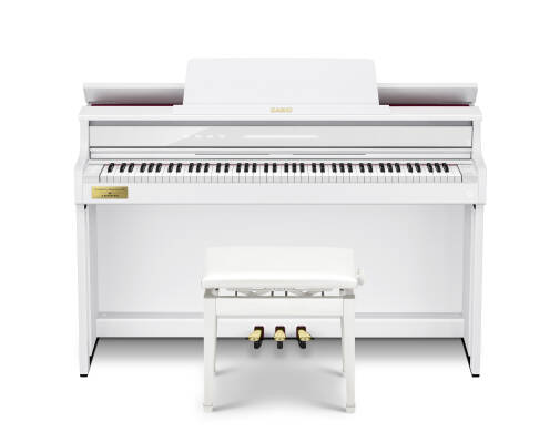 Casio - AP-750 Celviano 88-Key Digital Piano - White with Cabinet and Bench