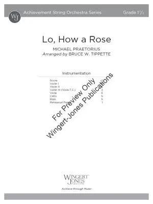 Lo, How a Rose - Praetorius/Tippette - String Orchestra - Gr. 1.5