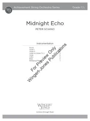 Midnight Echo - Sciaino - String Orchestra - Gr. 1.5