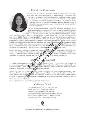 We Can and We Will - Day - String Orchestra - Gr. 2