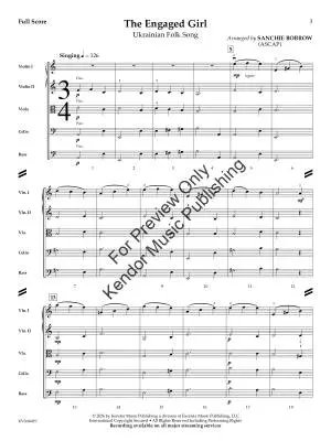 The Engaged Girl (Ukrainian Folk Song) - Bobrow - String Orchestra - Gr. 2