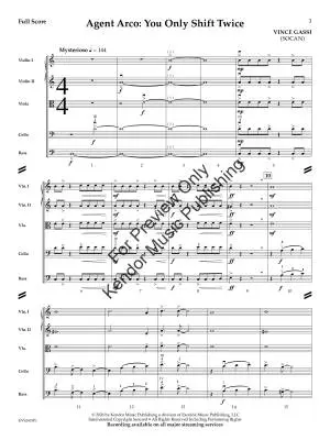 Agent Arco: You Only Shift Twice - Gassi - String Orchestra - Gr. 2.5