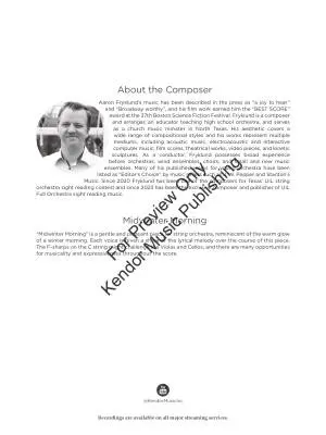 Midwinter Morning - Fryklund - String Orchestra - Gr. 2