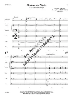 Flowers and Youth (Chinese Folk Song) - Wang - String Orchestra - Gr. 3