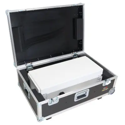 ProX - Control Tower DJ Podium 2x 1U Rack Space with Road Case - White