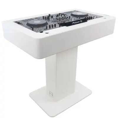 Control Tower DJ Podium 2x 1U Rack Space with Road Case - White