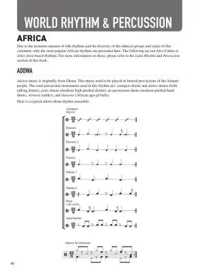 Drumset & Percussion Rhythms from Around the World - Book
