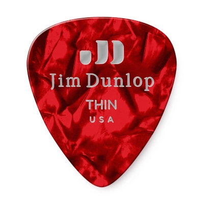 Dunlop - Celluloid Pearloid Player Pack (12 Pack) - Red Thin