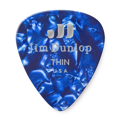 Dunlop - Celluloid Pearloid Player Pack (12 Pack) - Blue Thin