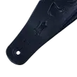 3\'\' Rebel Leathers Series Guitar Strap - Black