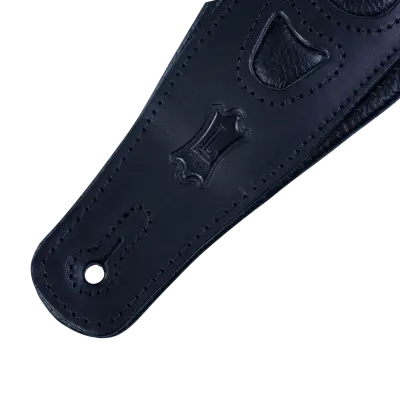 3\'\' Rebel Leathers Series Guitar Strap - Black