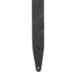 2.5\'\' Rebel Leathers Series Guitar Strap - Black
