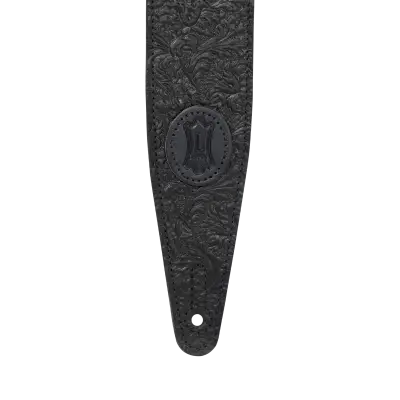 2.5\'\' Rebel Leathers Series Guitar Strap - Black