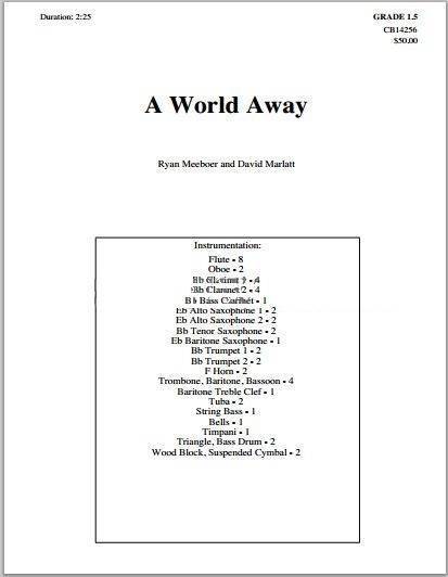 A World Away - Meeboer/Marlatt - Concert Band - Gr. 1.5