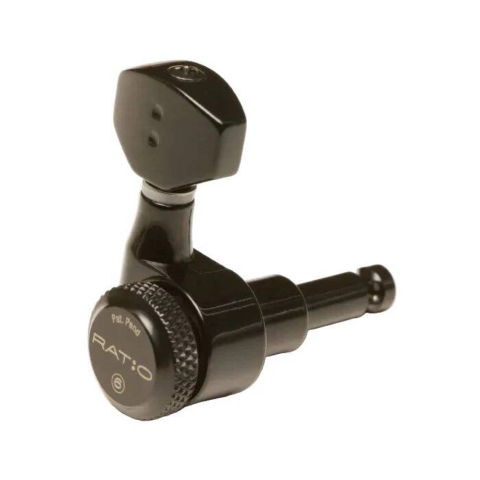 3+4 Ratio Electric Locking Machine Heads - Black