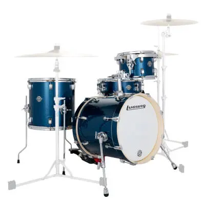 Ludwig Drums - Breakbeats by Questlove 4-Piece Shell Pack (16,10,13,SD) - Deep Blue Sparkle