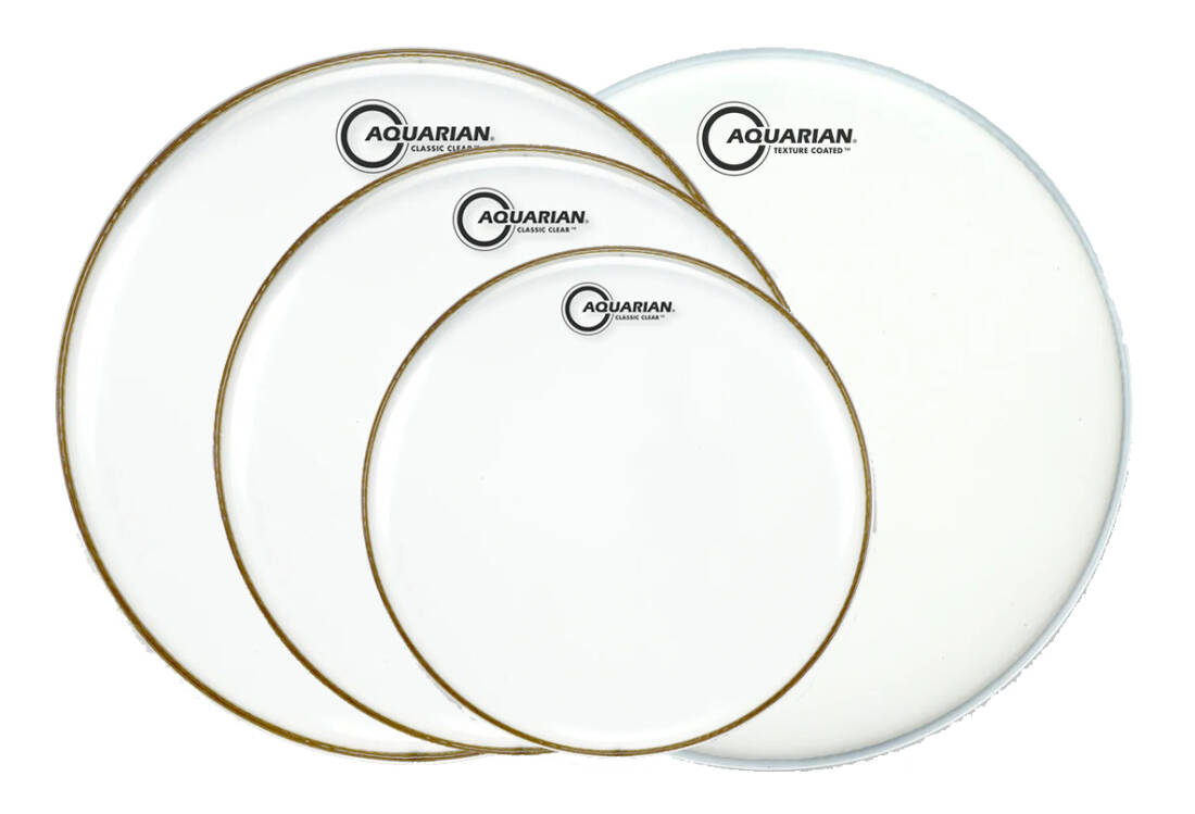 Classic Clear Drum Head Pack - 10,12,14 plus TC14