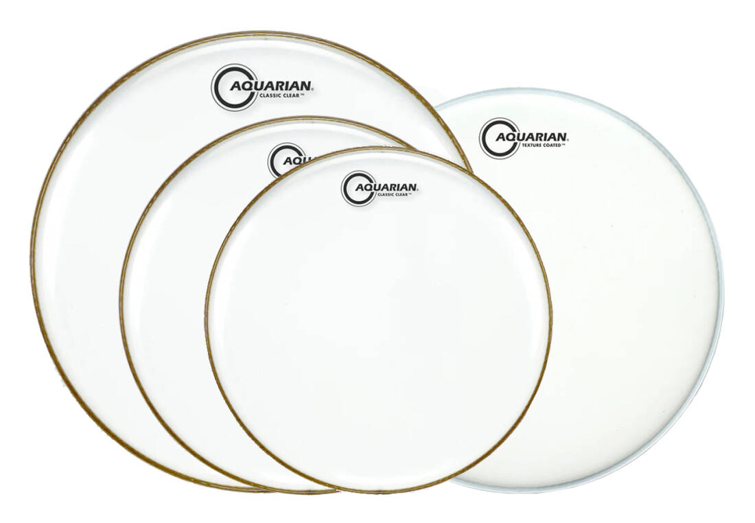Classic Clear Drum Head Pack - 12,13,16 plus TC14